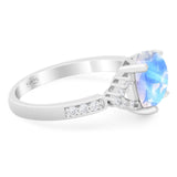 Art Deco Oval Natural Stone Ring