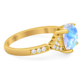 Art Deco Oval Natural Stone Ring