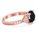 Art Deco Oval Natural Stone Ring