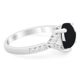 Art Deco Oval Natural Stone Ring