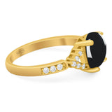 Art Deco Oval Natural Stone Ring