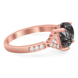 Art Deco Oval Natural Stone Ring