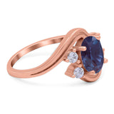 Oval Natural Stone Art Deco Ring