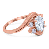 Oval Natural Stone Art Deco Ring