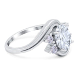 Oval Natural Stone Art Deco Ring