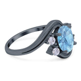 Oval Natural Stone Art Deco Ring