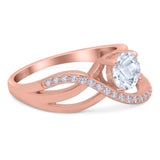 Round Natural Stone Twisted Ring