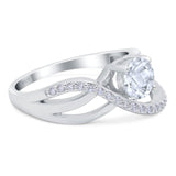 Round Natural Stone Twisted Ring