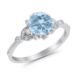 Vintage Style Round Natural Stone Flower Ring