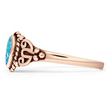 Pear Teardrop Twisted Ring