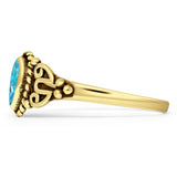 Pear Teardrop Twisted Ring