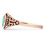 Pear Teardrop Twisted Ring