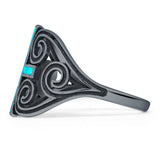 Cross Heart Swirl Ring