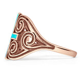 Cross Heart Swirl Ring