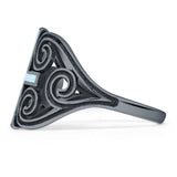 Cross Heart Swirl Ring