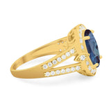 Art Deco Oval Natural Stone Ring