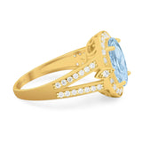 Art Deco Oval Natural Stone Ring