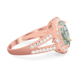 Art Deco Oval Natural Stone Ring