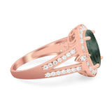 Art Deco Oval Natural Stone Ring