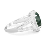 Art Deco Oval Natural Stone Ring