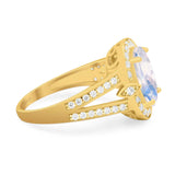 Art Deco Oval Natural Stone Ring