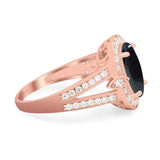 Art Deco Oval Natural Stone Ring