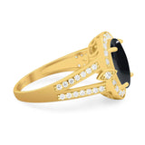 Art Deco Oval Natural Stone Ring