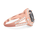 Art Deco Oval Natural Stone Ring