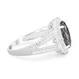 Art Deco Oval Natural Stone Ring