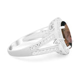 Art Deco Oval Natural Stone Ring