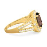 Art Deco Oval Natural Stone Ring