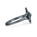 Oxidized Turtle Ring