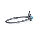 Oxidized Beaded Bali Ring