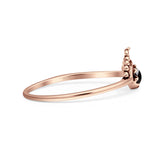 Oxidized Beaded Bali Ring