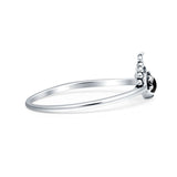 Oxidized Beaded Bali Ring