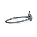 Oxidized Beaded Bali Ring