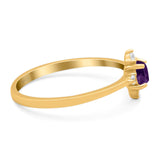 Minimalist Round Natural Stone Ring