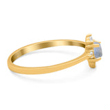 Minimalist Round Natural Stone Ring