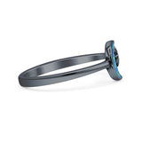 Oxidized Moon & Star Ring