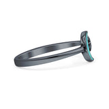 Oxidized Moon & Star Ring