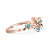 Leaf Band Oxidized Ring