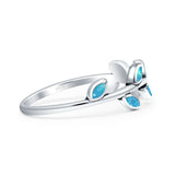 Leaf Band Oxidized Ring