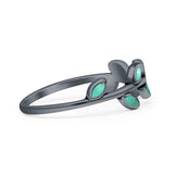 Leaf Band Oxidized Ring