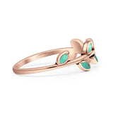 Leaf Band Oxidized Ring