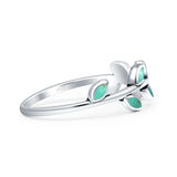 Leaf Band Oxidized Ring