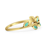 Leaf Band Oxidized Ring