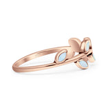 Leaf Band Oxidized Ring