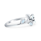 Leaf Band Oxidized Ring