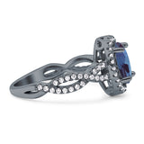 Infinity Shank Oval Natural Stone Ring