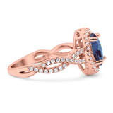 Infinity Shank Oval Natural Stone Ring